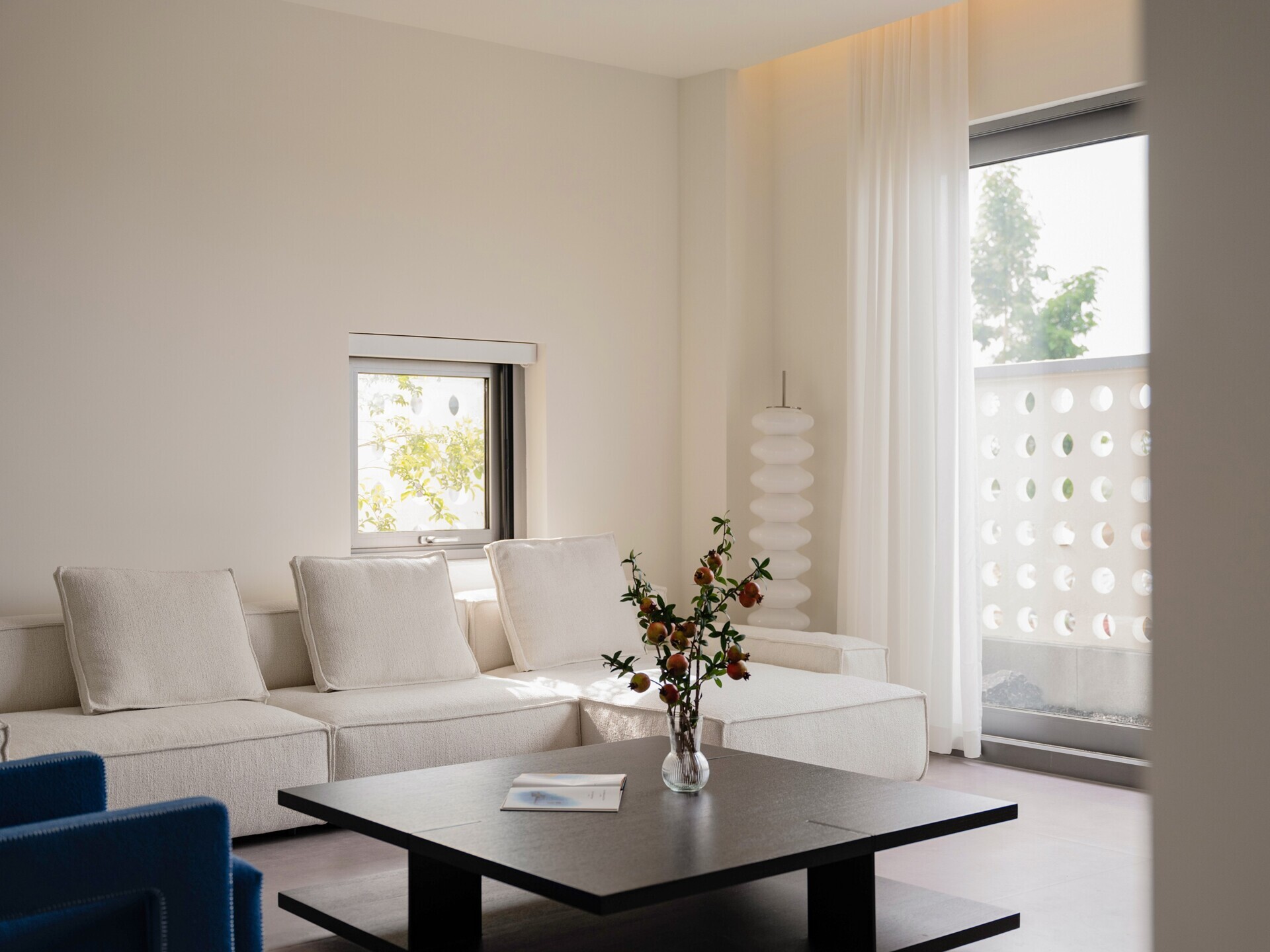 A modern split-level home with a large living room designed for a multi-generational family.