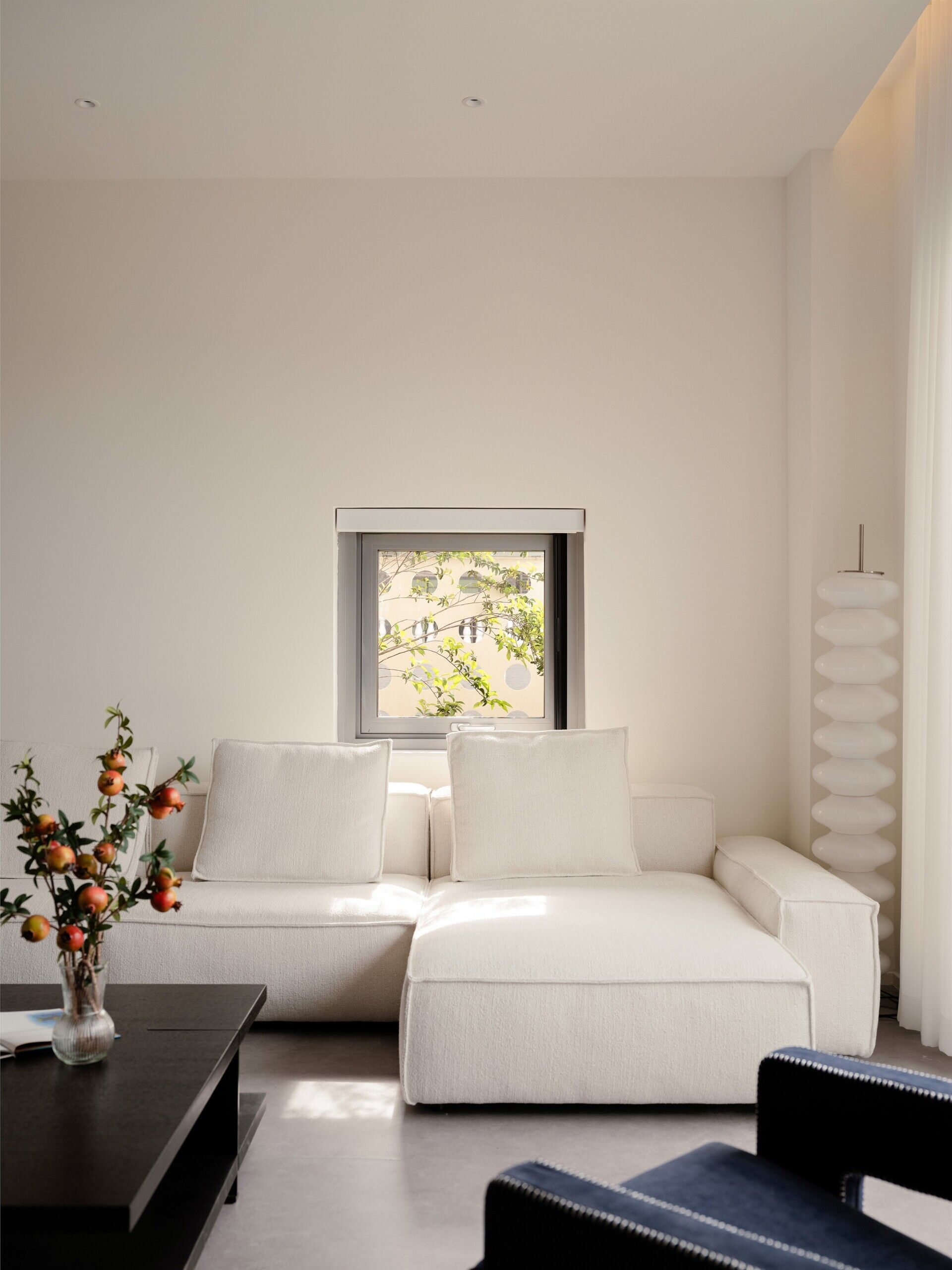 A modern split-level home with a large living room designed for a multi-generational family.