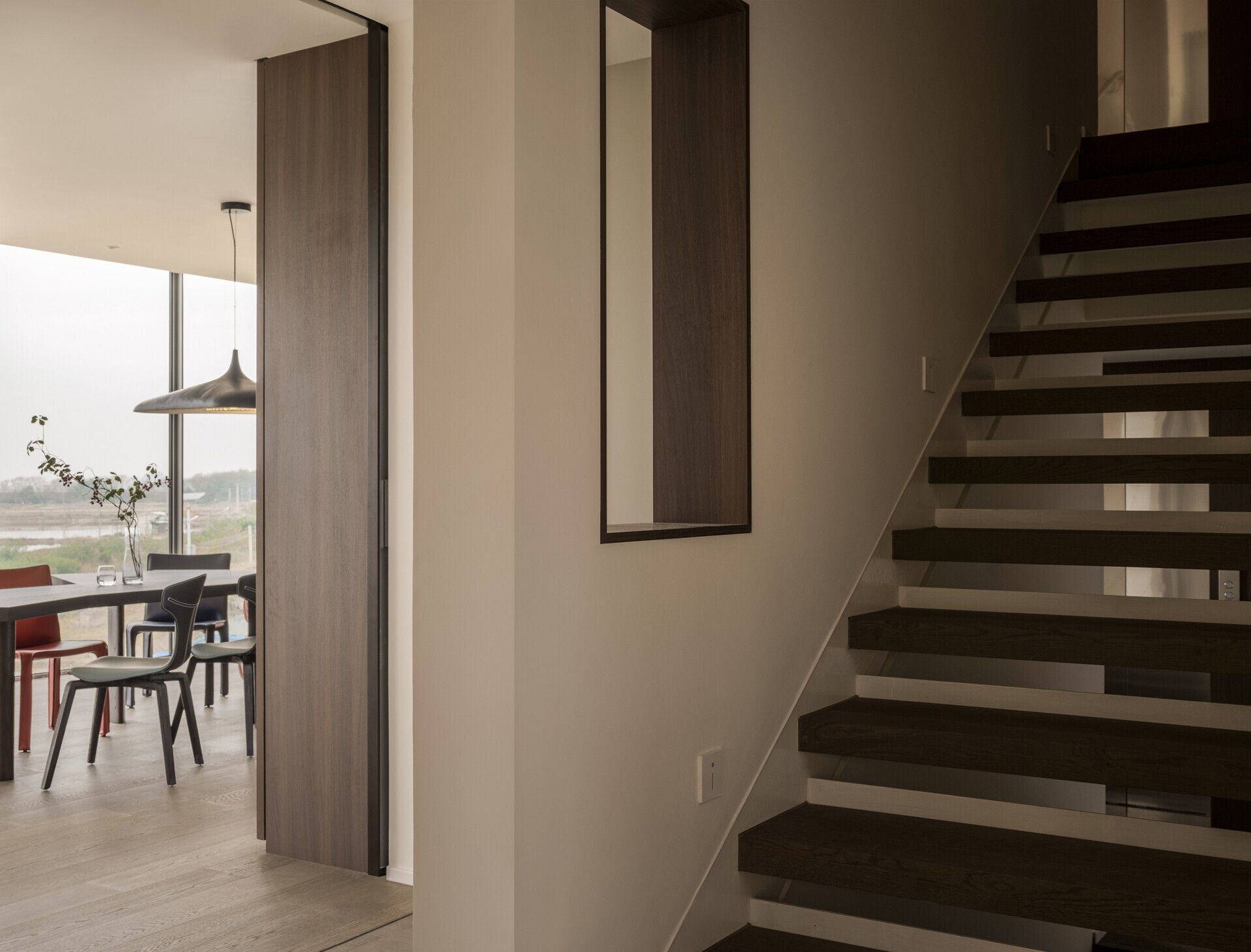 Stairs within a modern house.