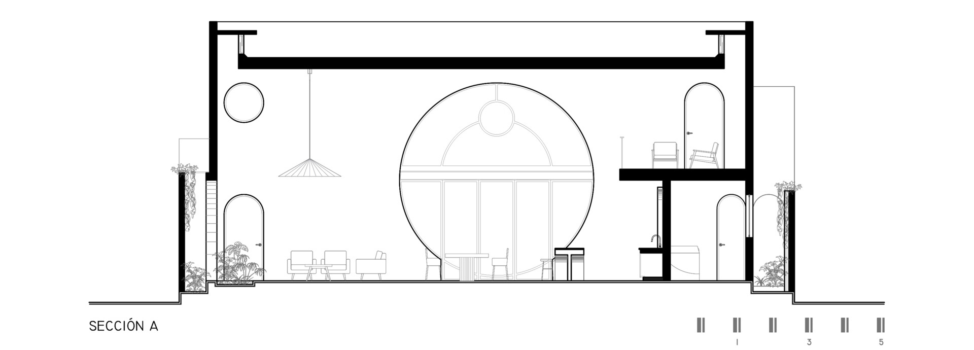 Eclipse House in Mérida, Mexico, is a striking exploration of geometry, light, and landscape. Designed by Etea and Ghostframe, the home features a dramatic double-height gallery, arch-lined walkways, circular openings that inspired its name, and lush gardens woven throughout the architecture.