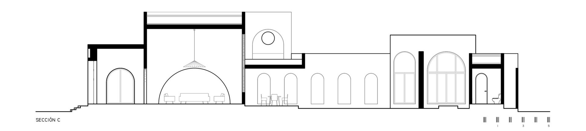 Eclipse House in Mérida, Mexico, is a striking exploration of geometry, light, and landscape. Designed by Etea and Ghostframe, the home features a dramatic double-height gallery, arch-lined walkways, circular openings that inspired its name, and lush gardens woven throughout the architecture.