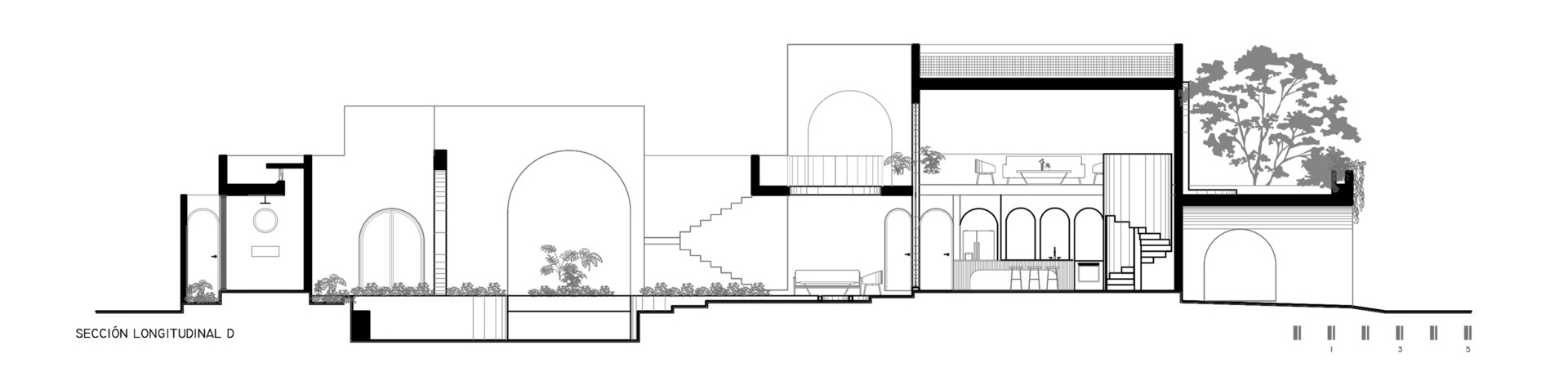 Eclipse House in Mérida, Mexico, is a striking exploration of geometry, light, and landscape. Designed by Etea and Ghostframe, the home features a dramatic double-height gallery, arch-lined walkways, circular openings that inspired its name, and lush gardens woven throughout the architecture.