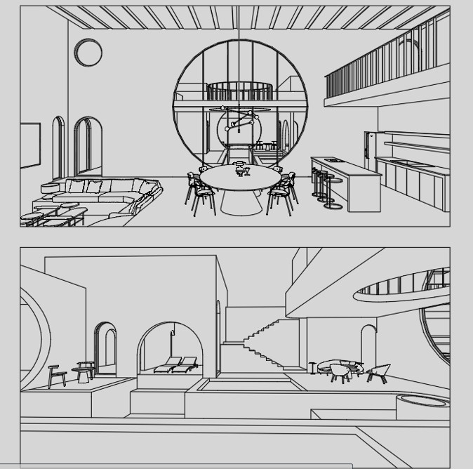 Eclipse House in Mérida, Mexico, is a striking exploration of geometry, light, and landscape. Designed by Etea and Ghostframe, the home features a dramatic double-height gallery, arch-lined walkways, circular openings that inspired its name, and lush gardens woven throughout the architecture.