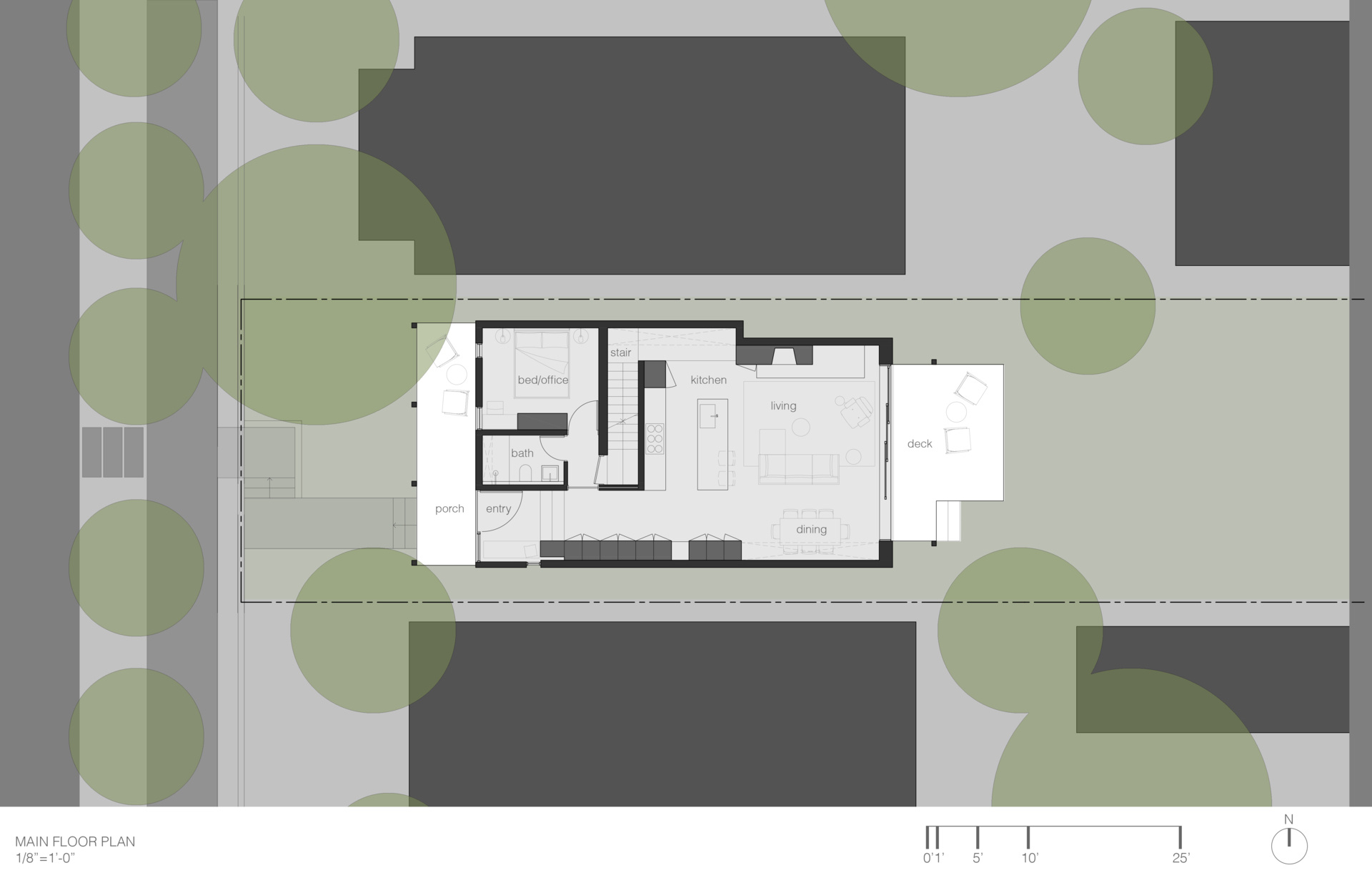 Floor plans and site drawings reveal the smart layout behind this compact yet spacious Seattle home.