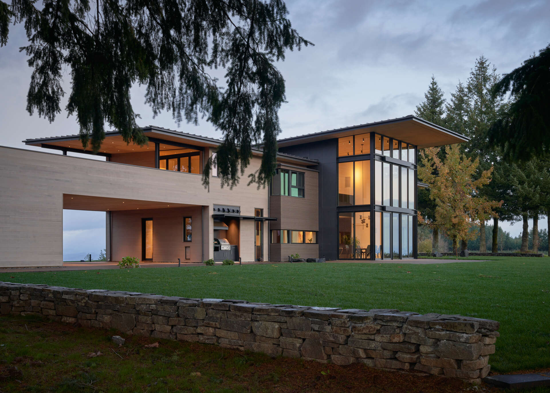 A modern house design with Japanese influences.