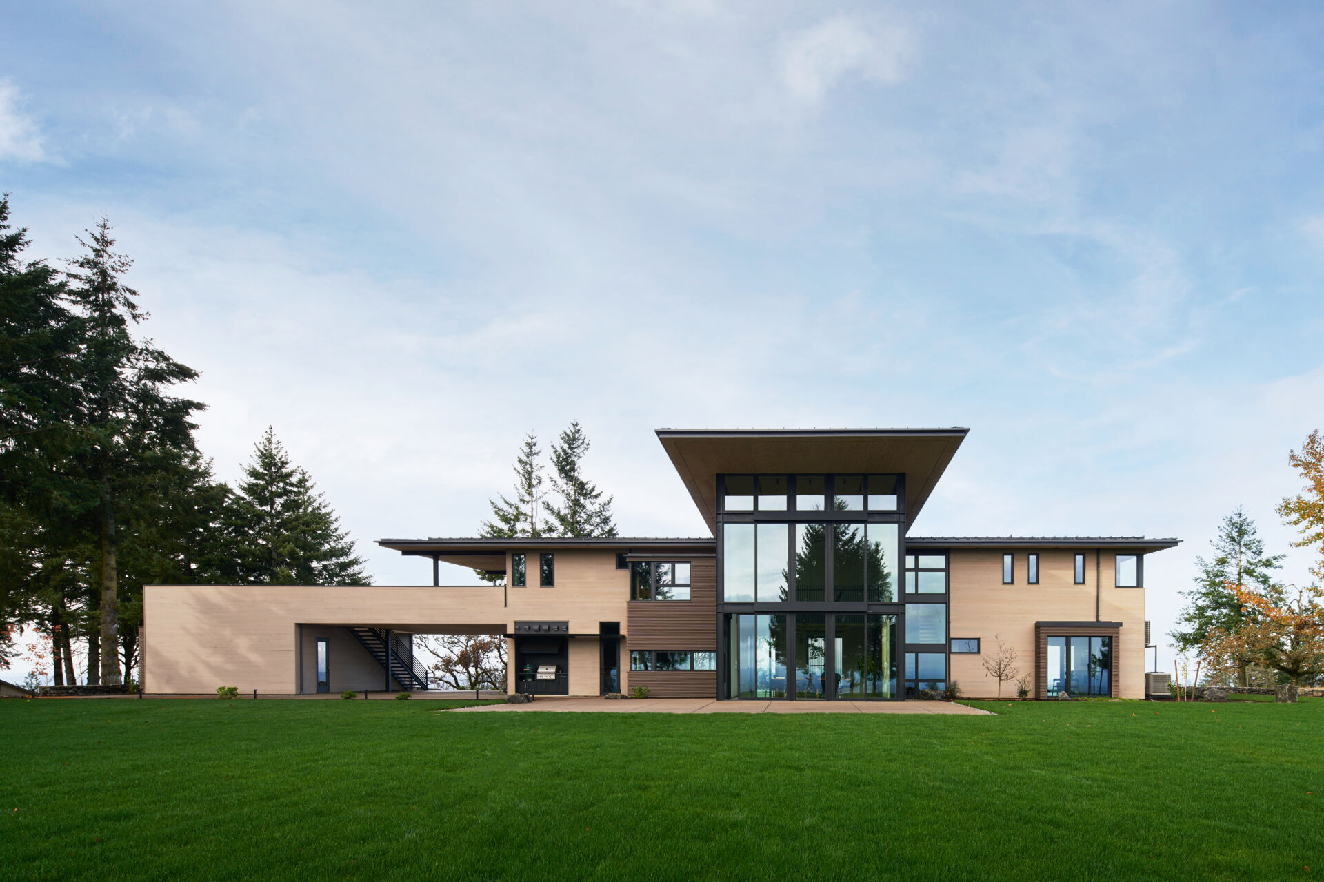 A modern house design with Japanese influences.