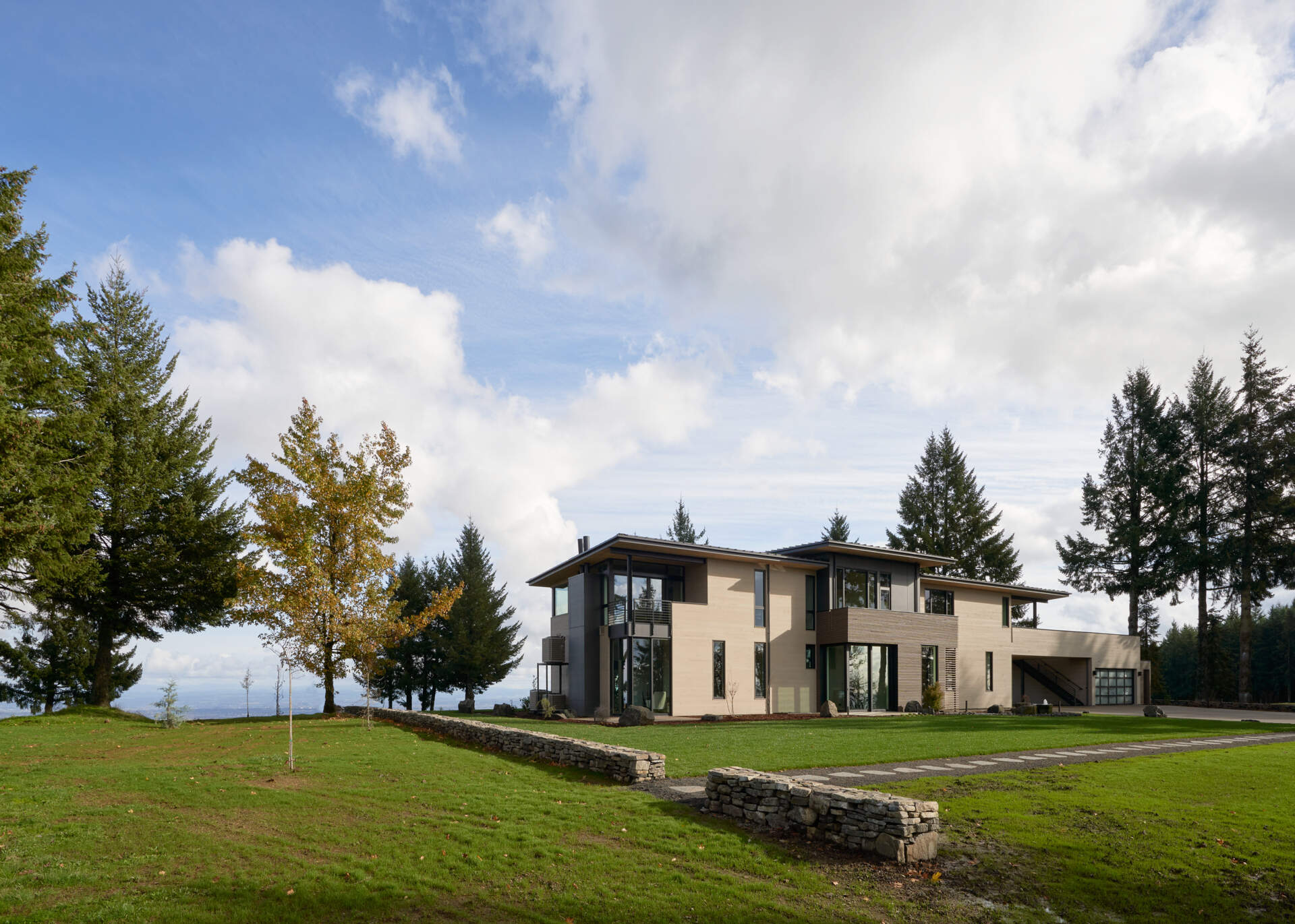 A modern house design with Japanese influences.