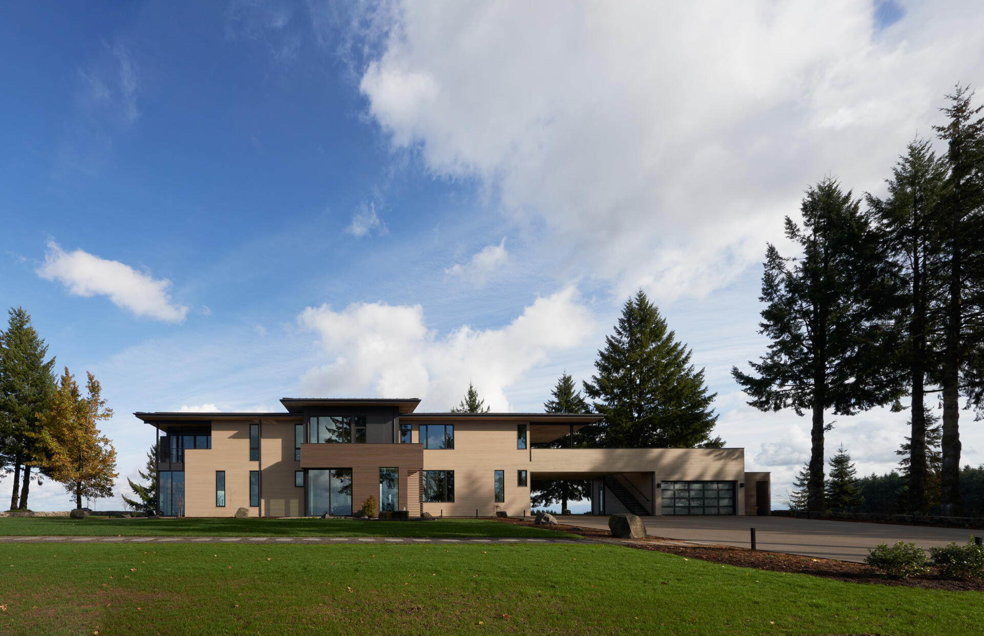A modern house design with Japanese influences.