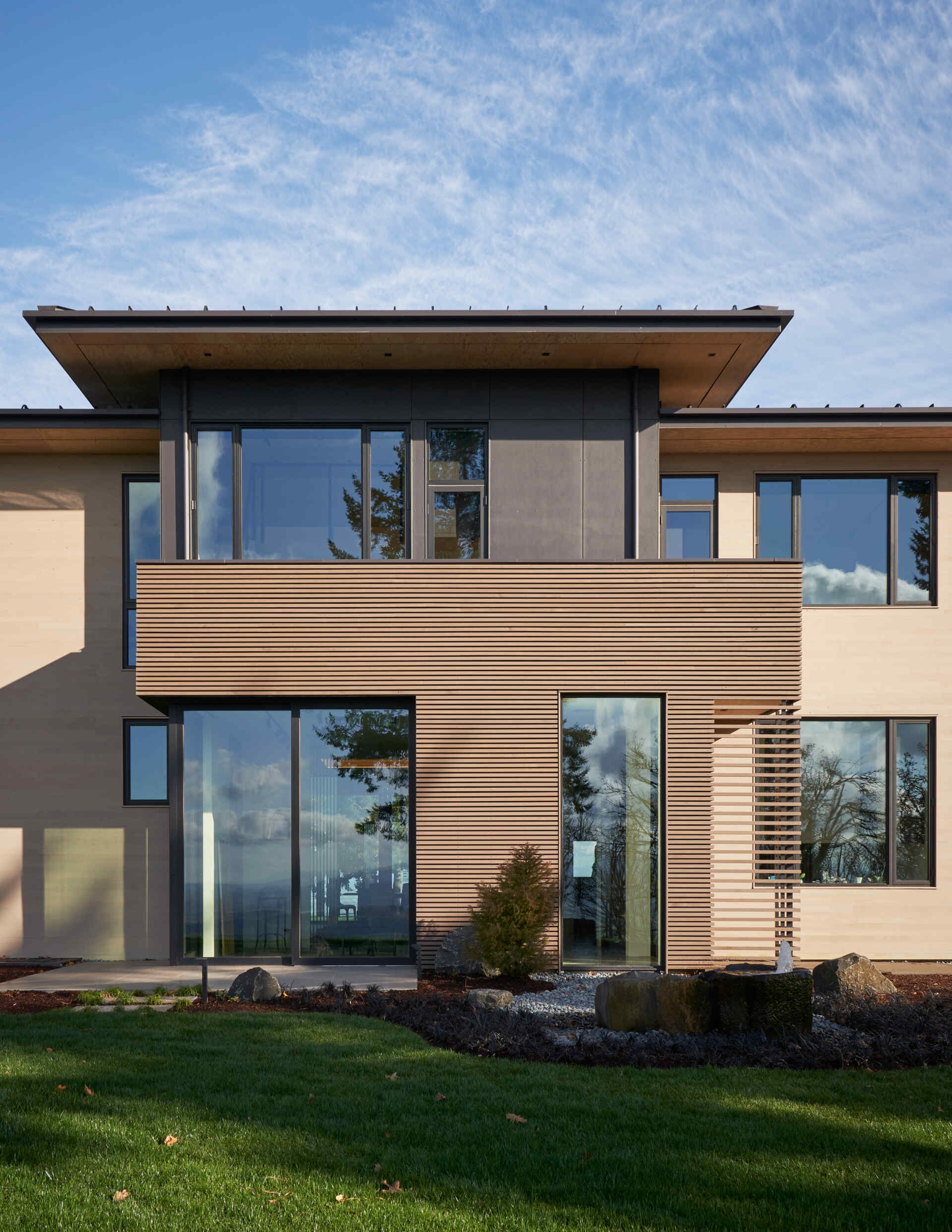 A modern house design with Japanese influences.