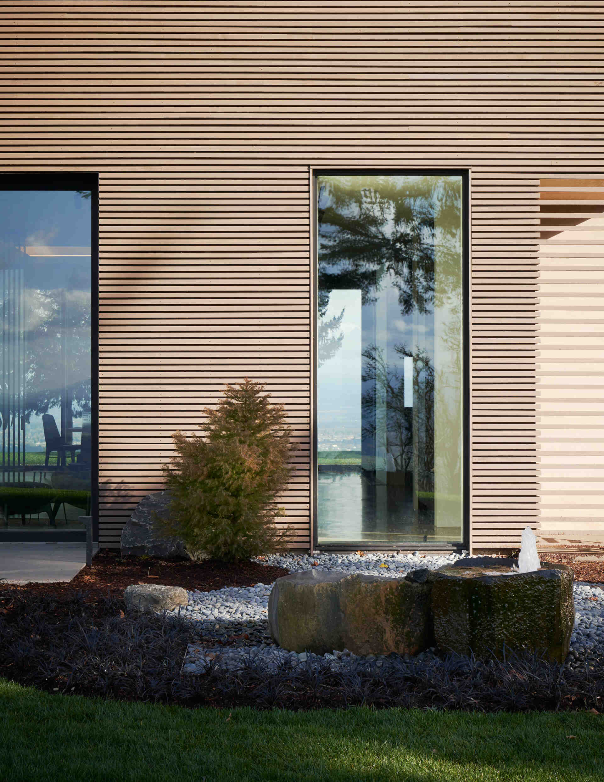 A modern house design with Japanese influences.