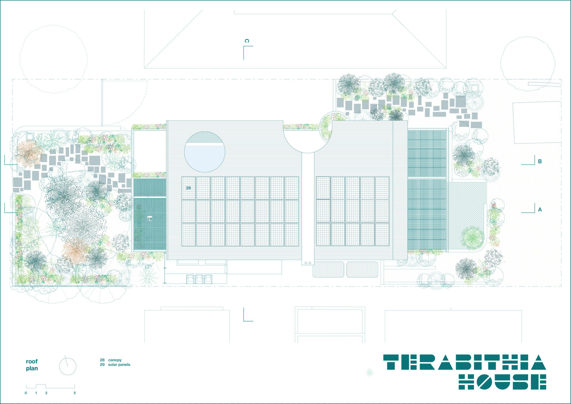The floor plans show how Terabithia House steps down a steep Sydney site while maximising views, light, and functionality.
