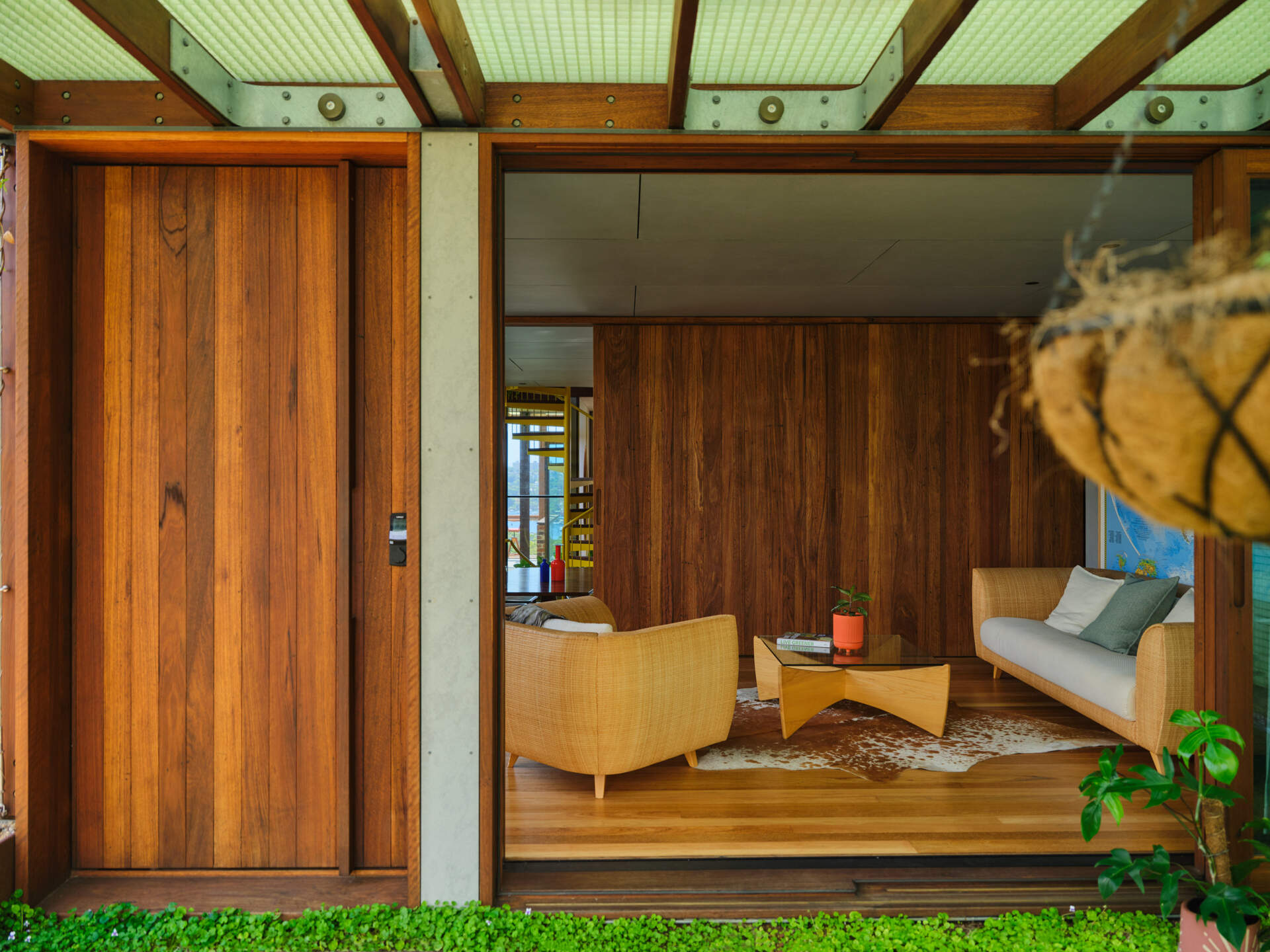A breathtaking entry sequence where a raised lap pool, circular roof opening, and expansive views create an unforgettable first impression.