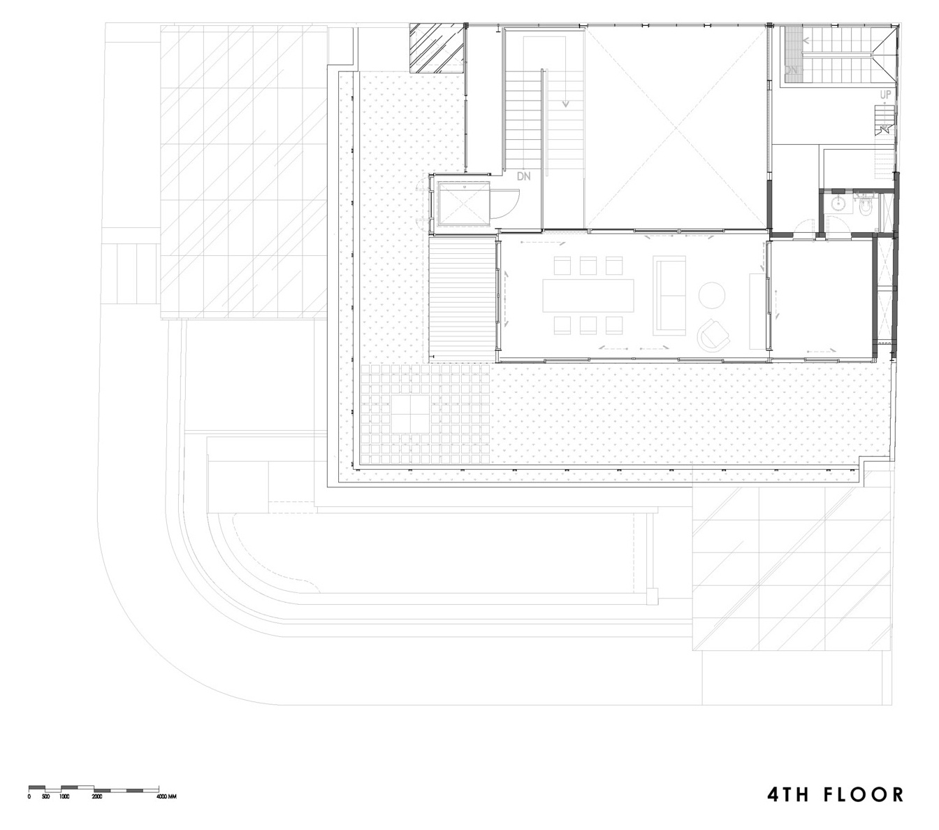 Architectural plans reveal how the courtyard, pool and elevated living spaces work together to shape this Jakarta home.