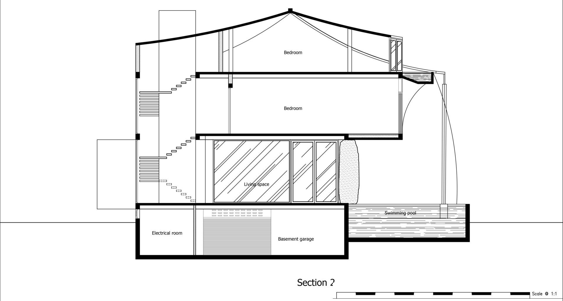 Explore the architectural drawings of TH Villa Hoi An to see how the basement, open-plan living spaces, guest suites and striking pitched roof come together in this thoughtfully organised beachfront home.