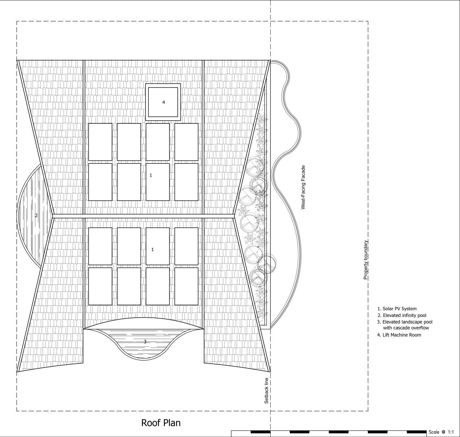 Explore the architectural drawings of TH Villa Hoi An to see how the basement, open-plan living spaces, guest suites and striking pitched roof come together in this thoughtfully organised beachfront home.