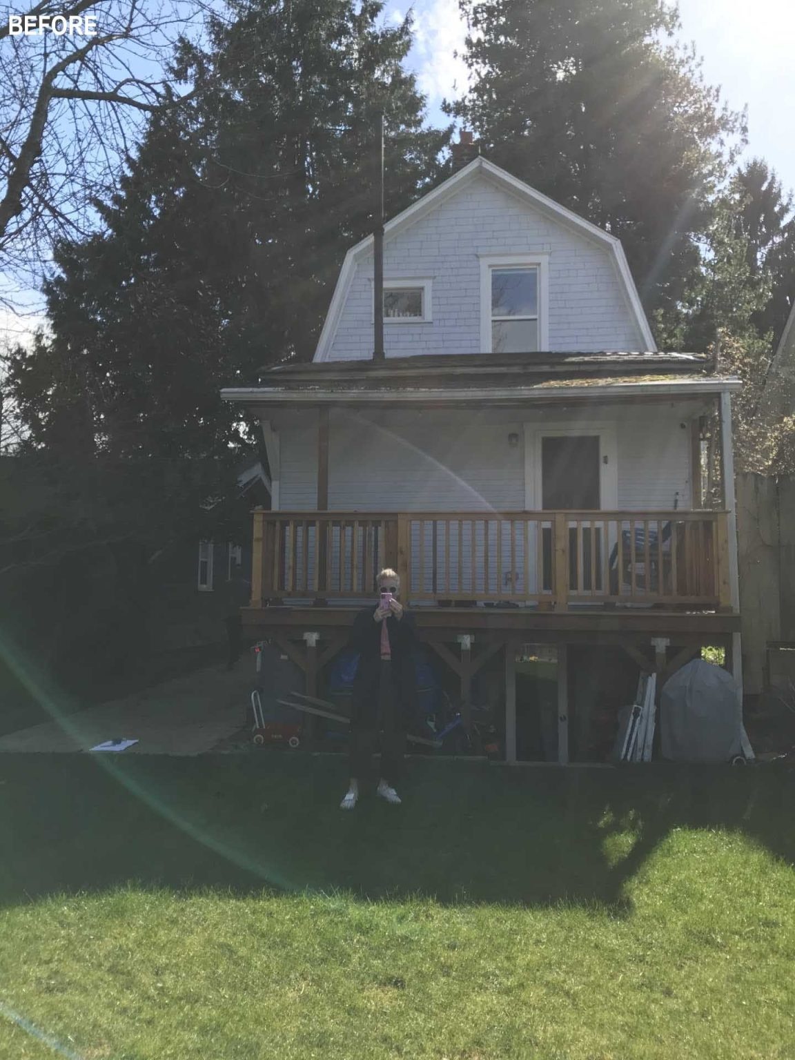 BEFORE - See how a redesigned deck and compact extension strengthen the connection between this historic cottage and its backyard.