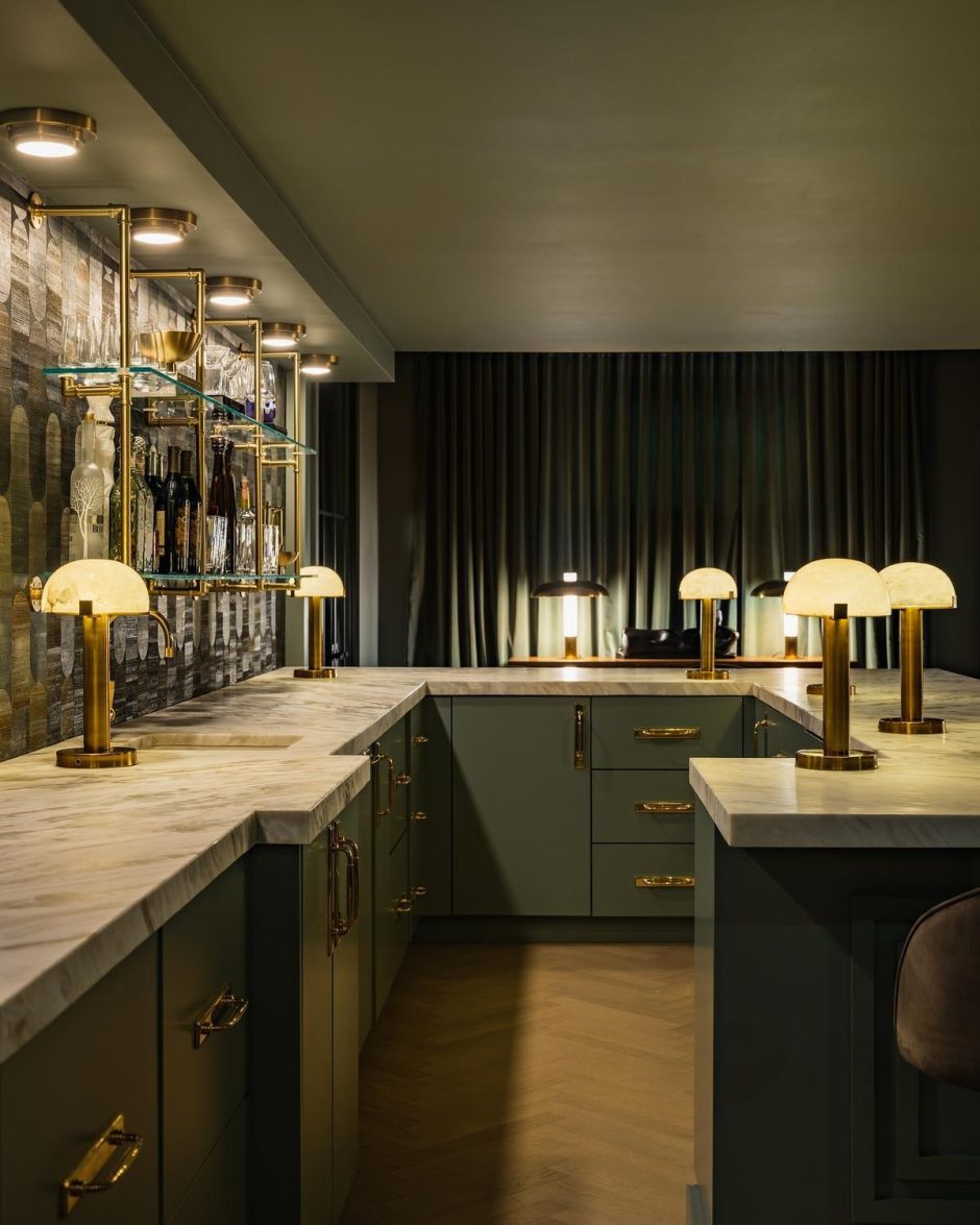 How Iglehart Design Turned a Basement Into an Elegant Bourbon Lounge