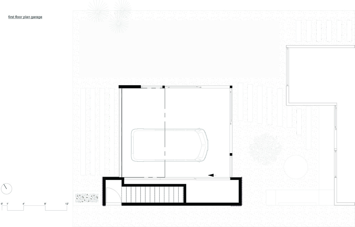 Explore the architectural drawings that reveal how this compact property fits a garage, courtyard, and private ADU into one smart design.
