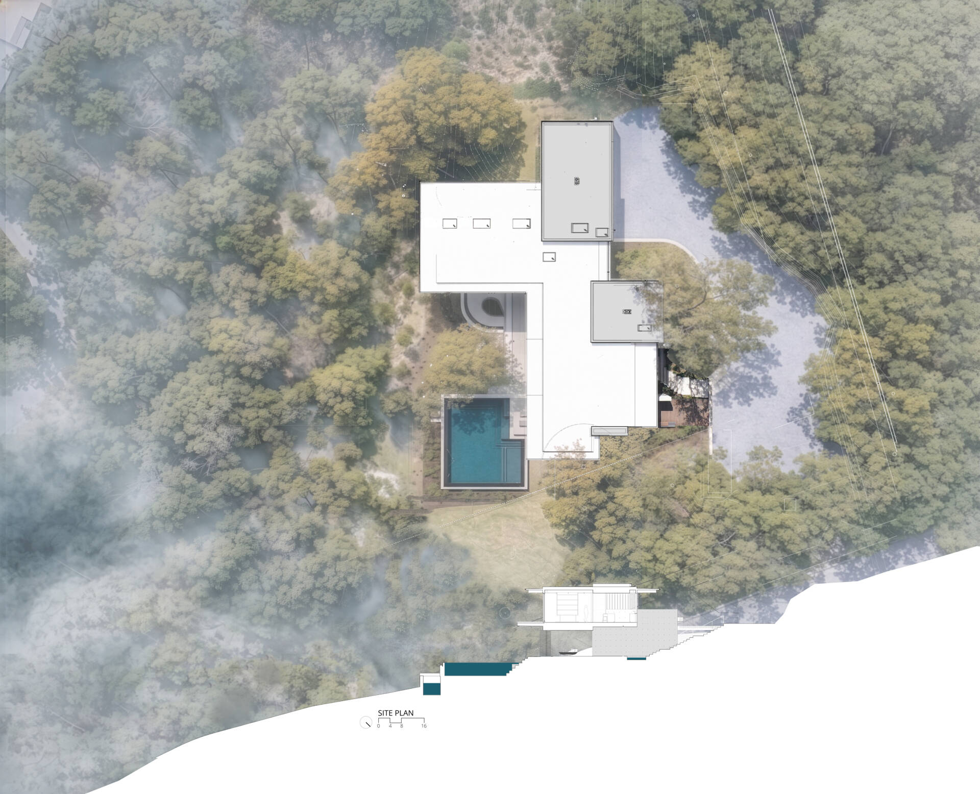 Explore the drawings behind Terrace Mountain Residence to see how structure, climate and topography shaped every space.