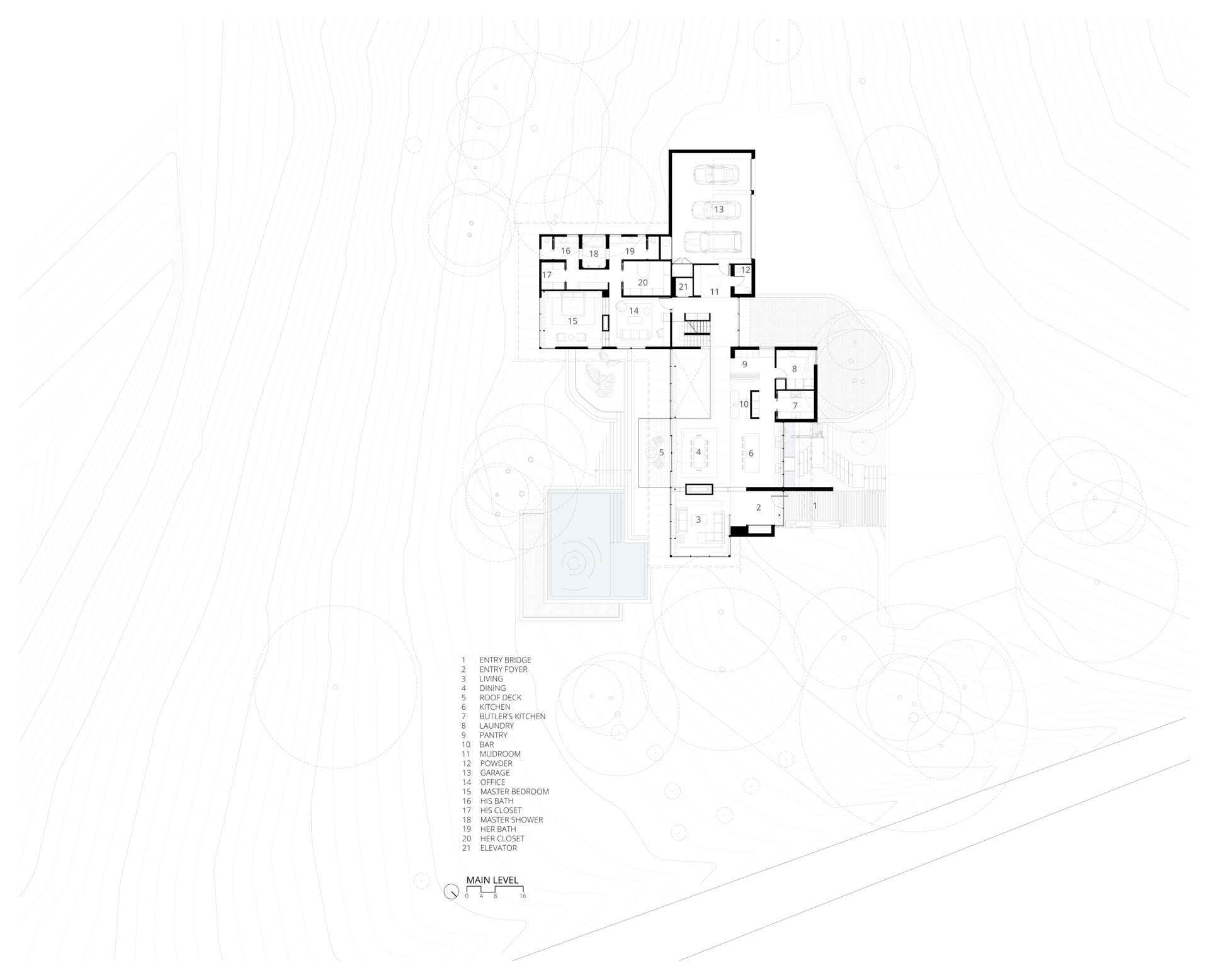 Explore the drawings behind Terrace Mountain Residence to see how structure, climate and topography shaped every space.