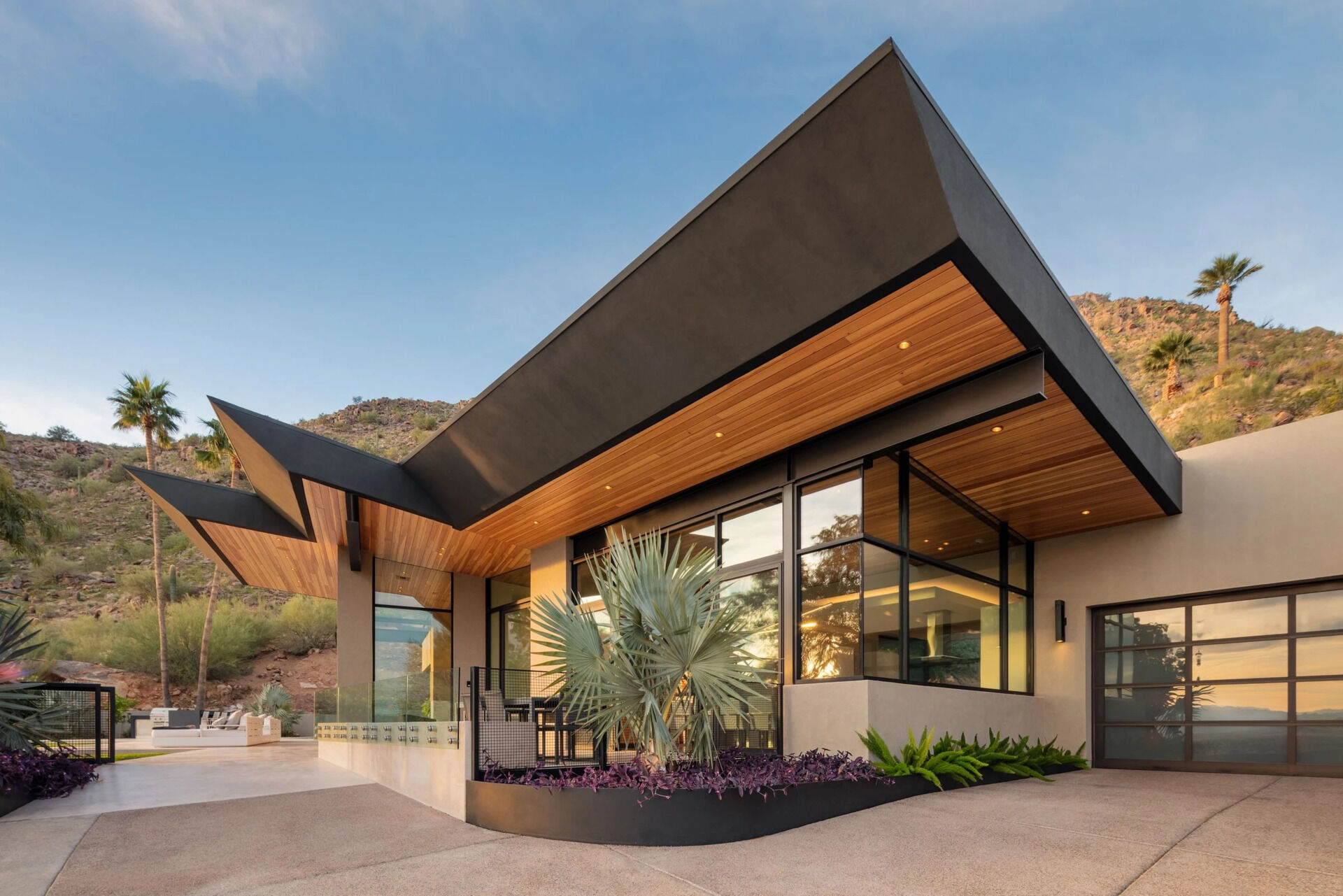 Discover how Kendle Design Collaborative used dramatic angled rooflines to frame mountain views and shape every space inside this stunning Paradise Valley home.