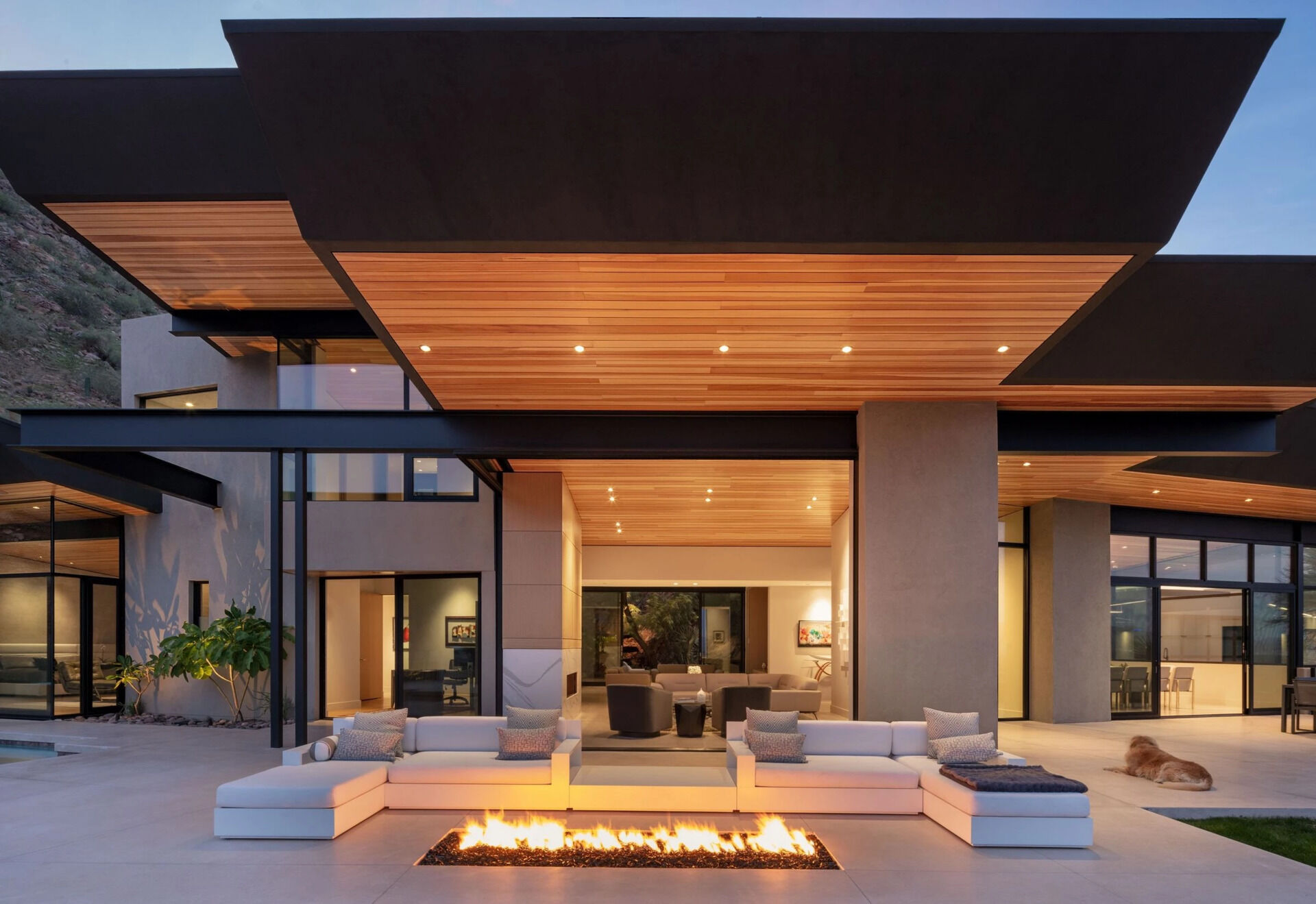 From the pool and spa to the outdoor fire pit and kitchen, see how this Arizona home turns every outdoor space into an extension of the interior.
