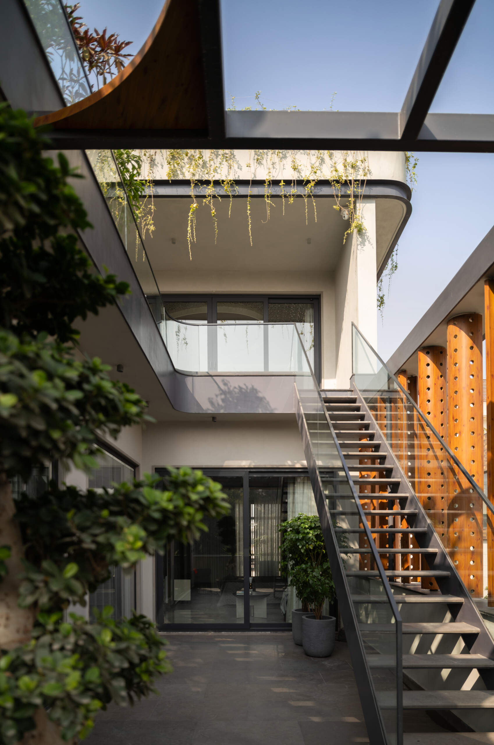Landscaped rooftop terraces and a staircase add another memorable layer to The Arthouse.