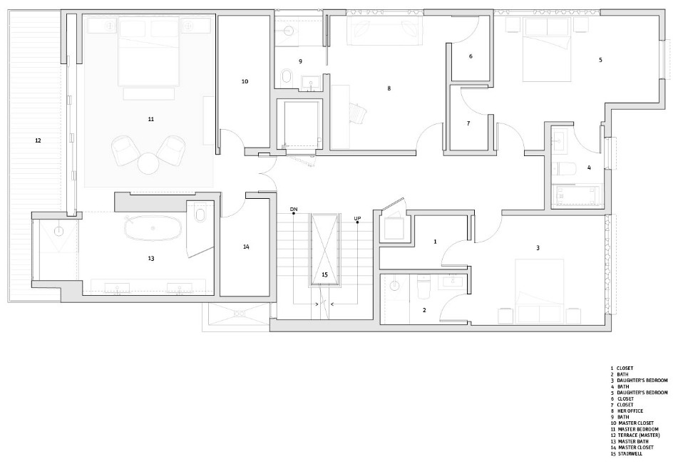 Discover how the floor plans of the Chromatic Scale Residence by Studio VARA balance open gathering spaces with private retreats across multiple levels. Anchored by a vibrant staircase that connects the entire home, the layout creates a seamless flow between family living, entertaining, and quiet moments.