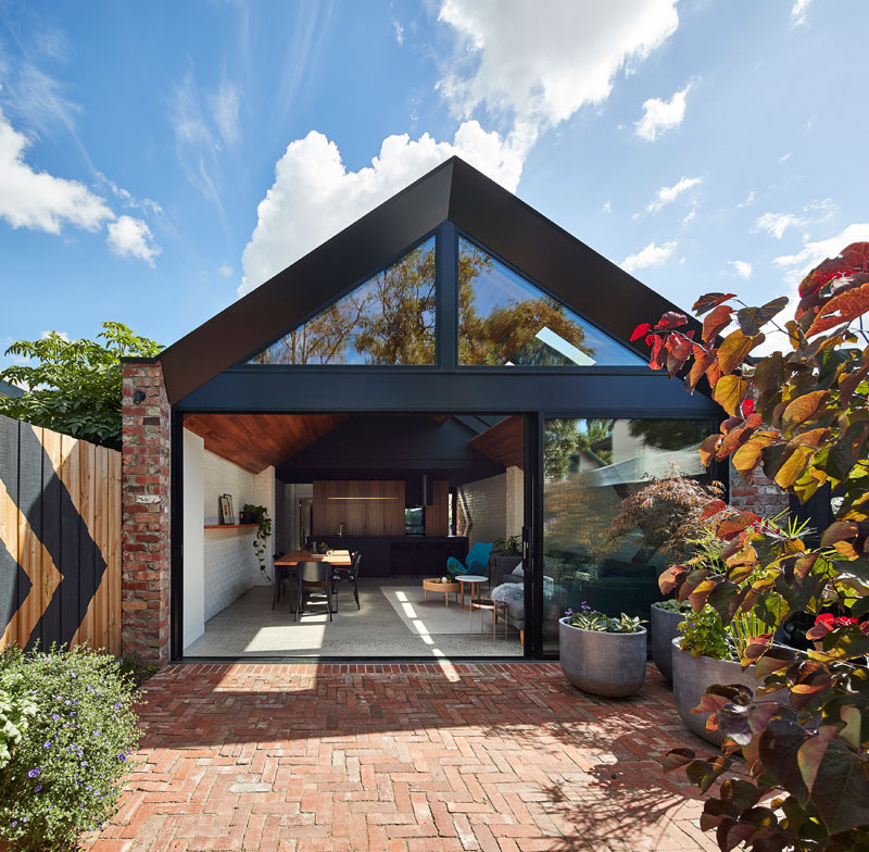 Take a tour of this Melbourne workers cottage renovation by A for Architecture, where a traditional home expands into a bright, modern family space.