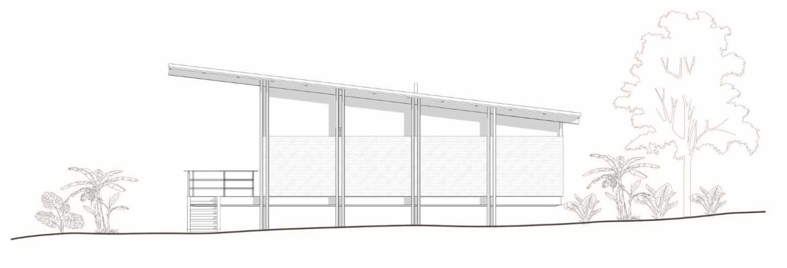 Explore the architectural drawings to see how this elevated tiny house balances compact living with generous outdoor space.
