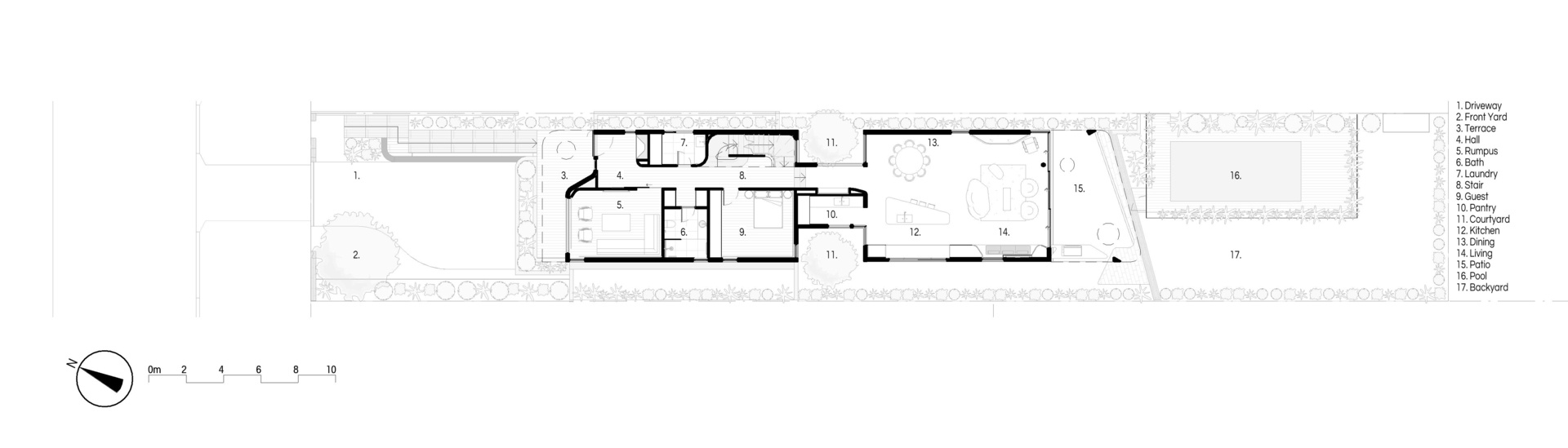 See the architectural sketches and drawings behind Sasso Nero by buck&simple, revealing the intersecting planes, skylights, garden views and spatial ideas that shaped this contemporary Seaforth residence.