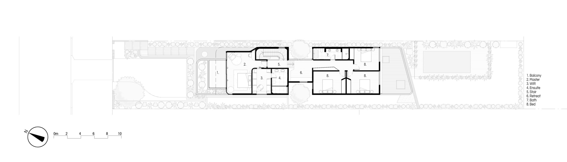 See the architectural sketches and drawings behind Sasso Nero by buck&simple, revealing the intersecting planes, skylights, garden views and spatial ideas that shaped this contemporary Seaforth residence.