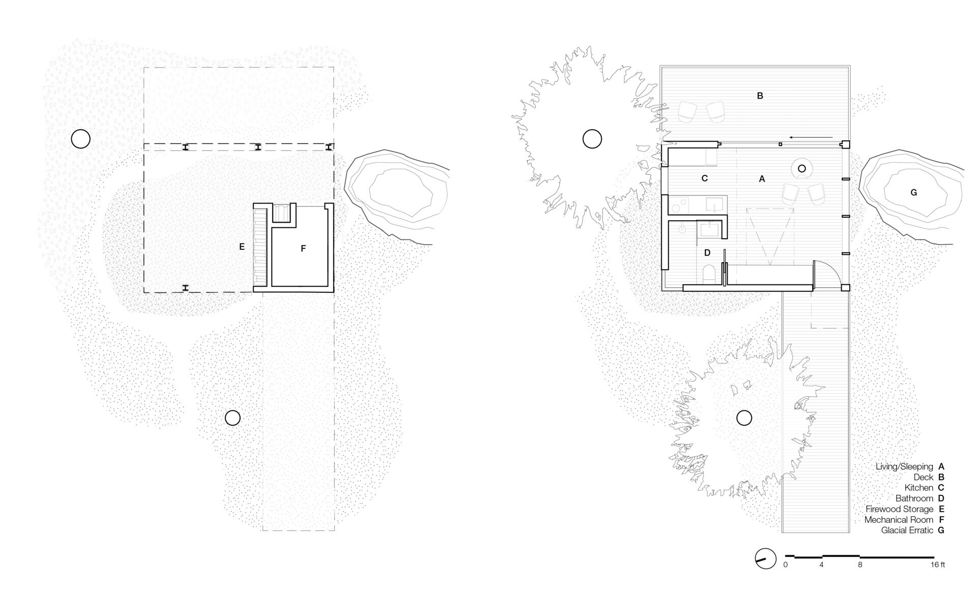A tiny guest house suspended above the forest with panoramic views of Washington's Salish Sea.