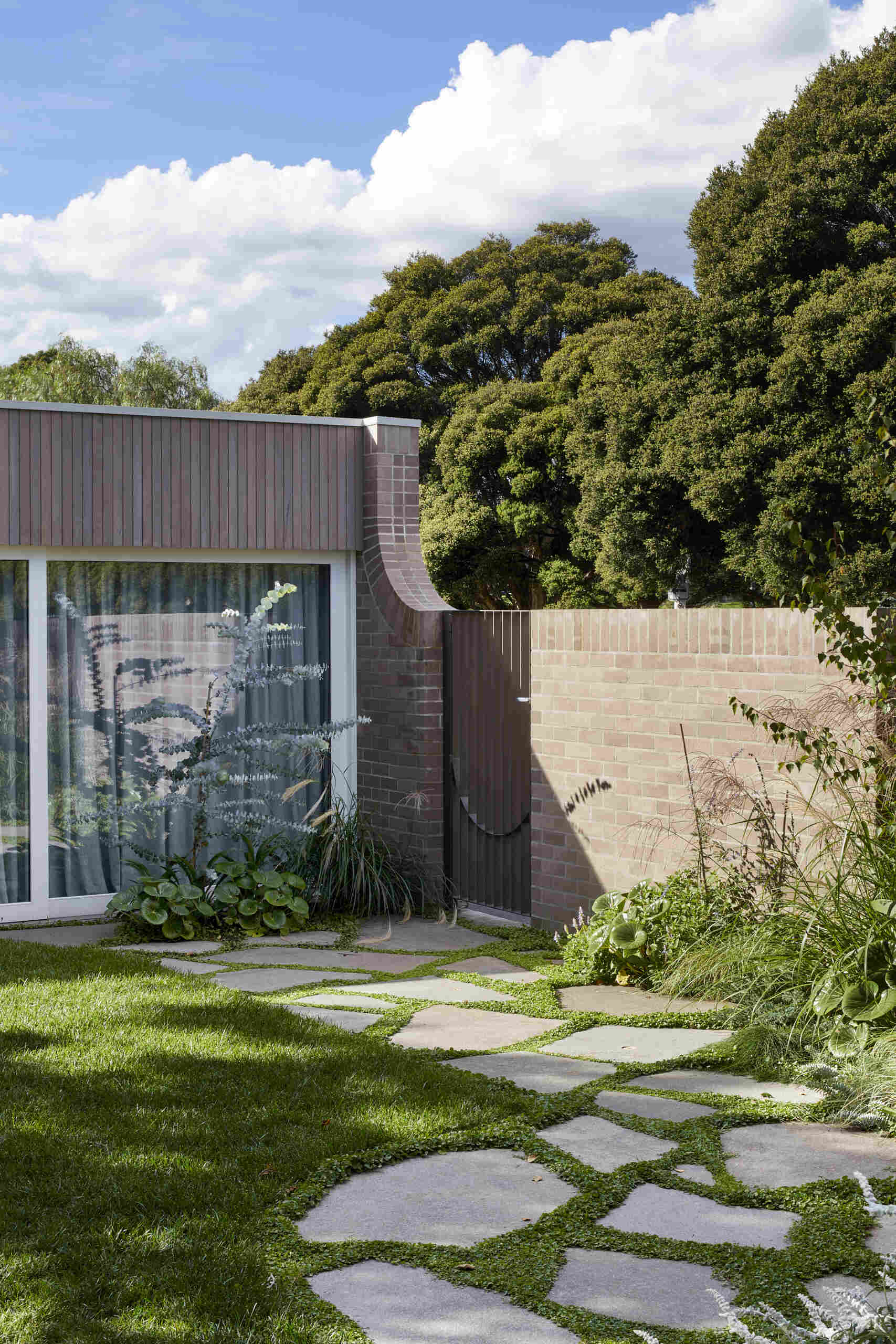 A compact Clifton Hill garden becomes an outdoor room with steppingstones, hidden water jets and a detached studio with its own bedroom, bathroom and kitchenette.