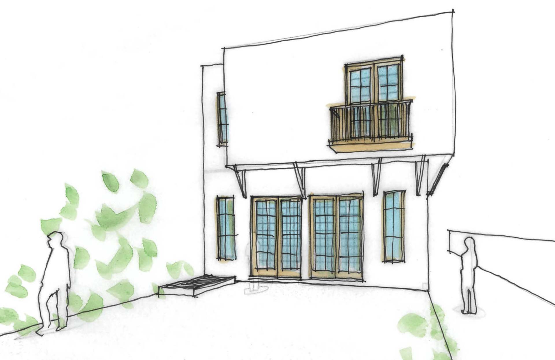 Explore the architectural drawings for this 1,600-square-foot San Francisco remodel by Studio BBA, showing the two-storey layout, central courtyard, main house and adjacent ADU.