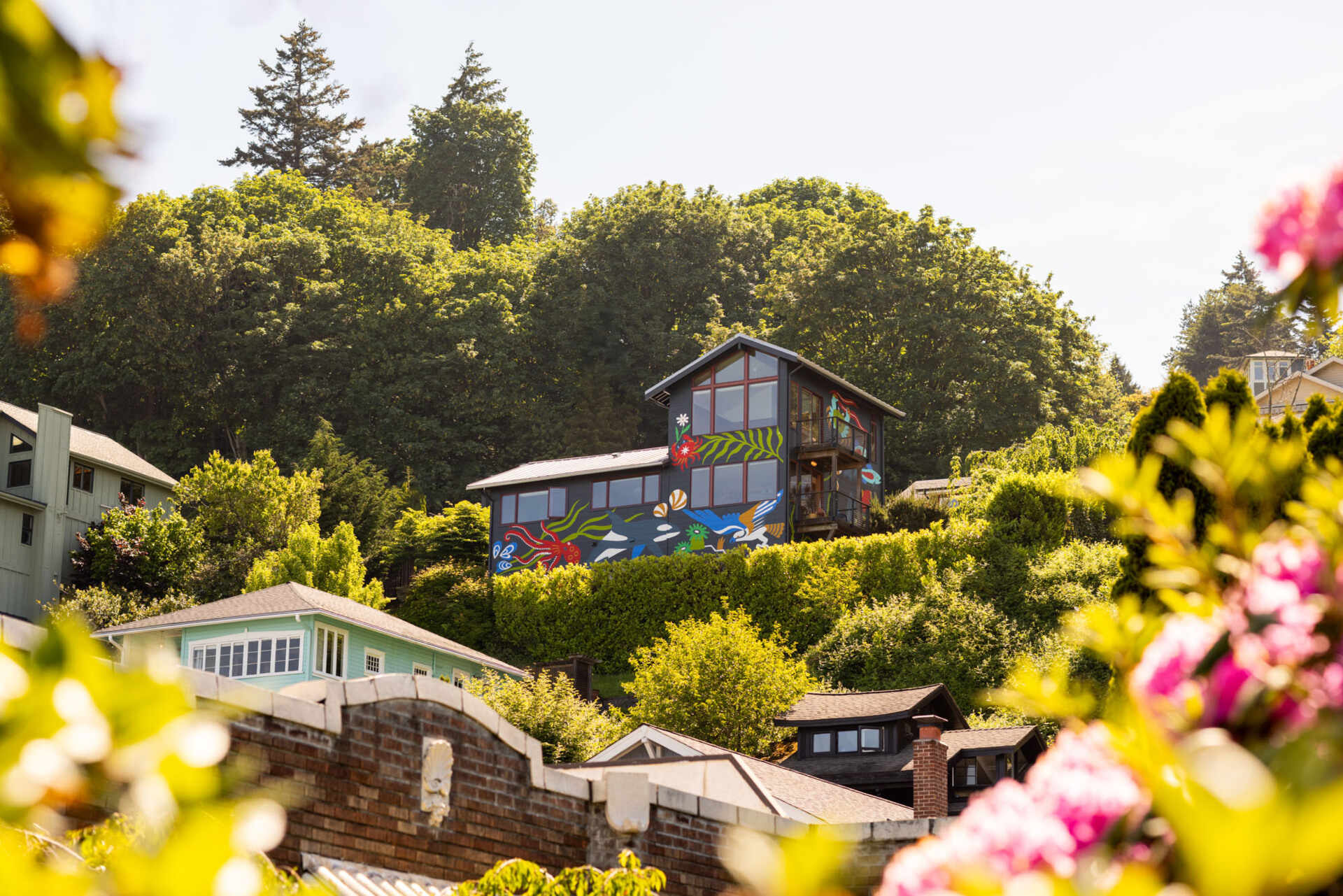 Explore the colorful transformation of Alki Lookout by SHED Architecture & Design, including a custom exterior mural by Stevie Shao featuring whales, osprey, cranes and an axolotl requested by the owners’ daughter.