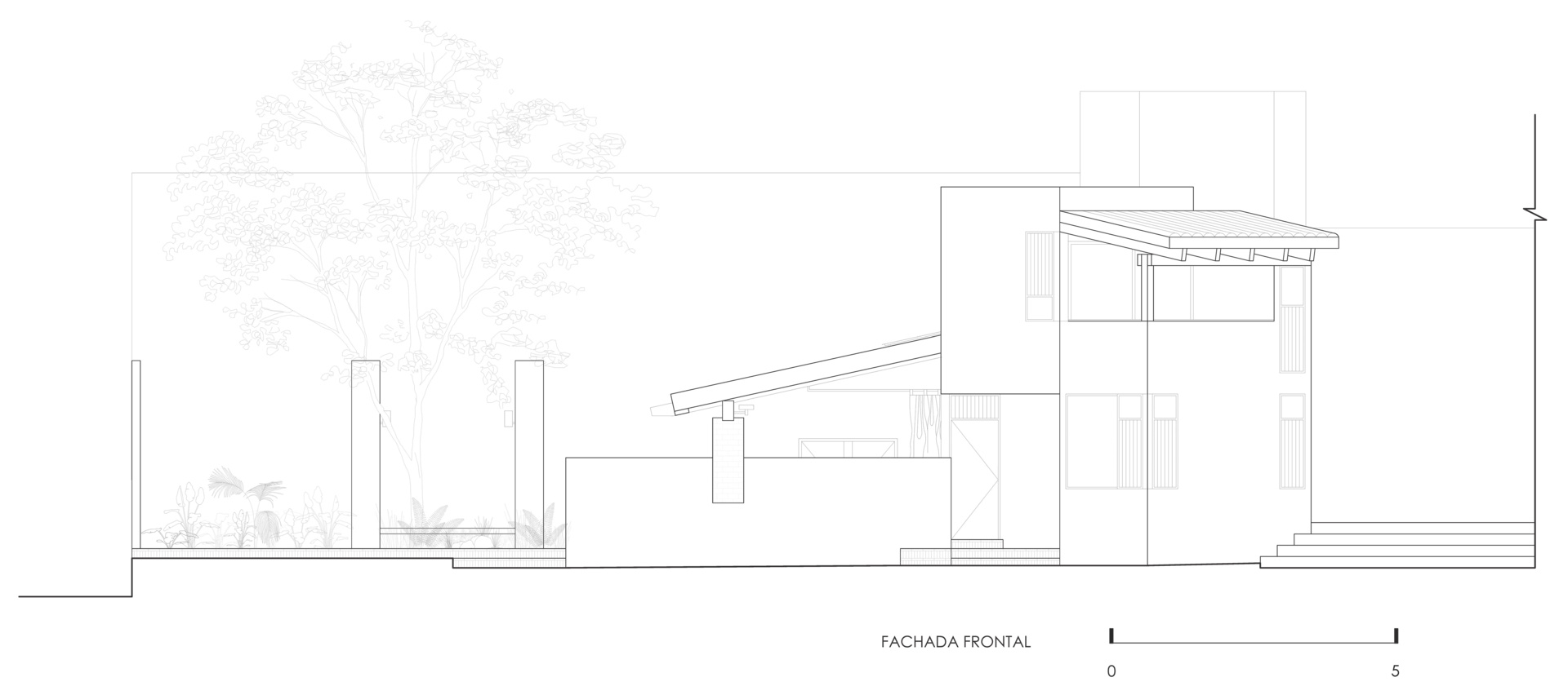 See the architectural drawings for Casa Amona, showing how its two-level house, separate workshop and tree-filled courtyard fit together on an urban plot in Chiapas.