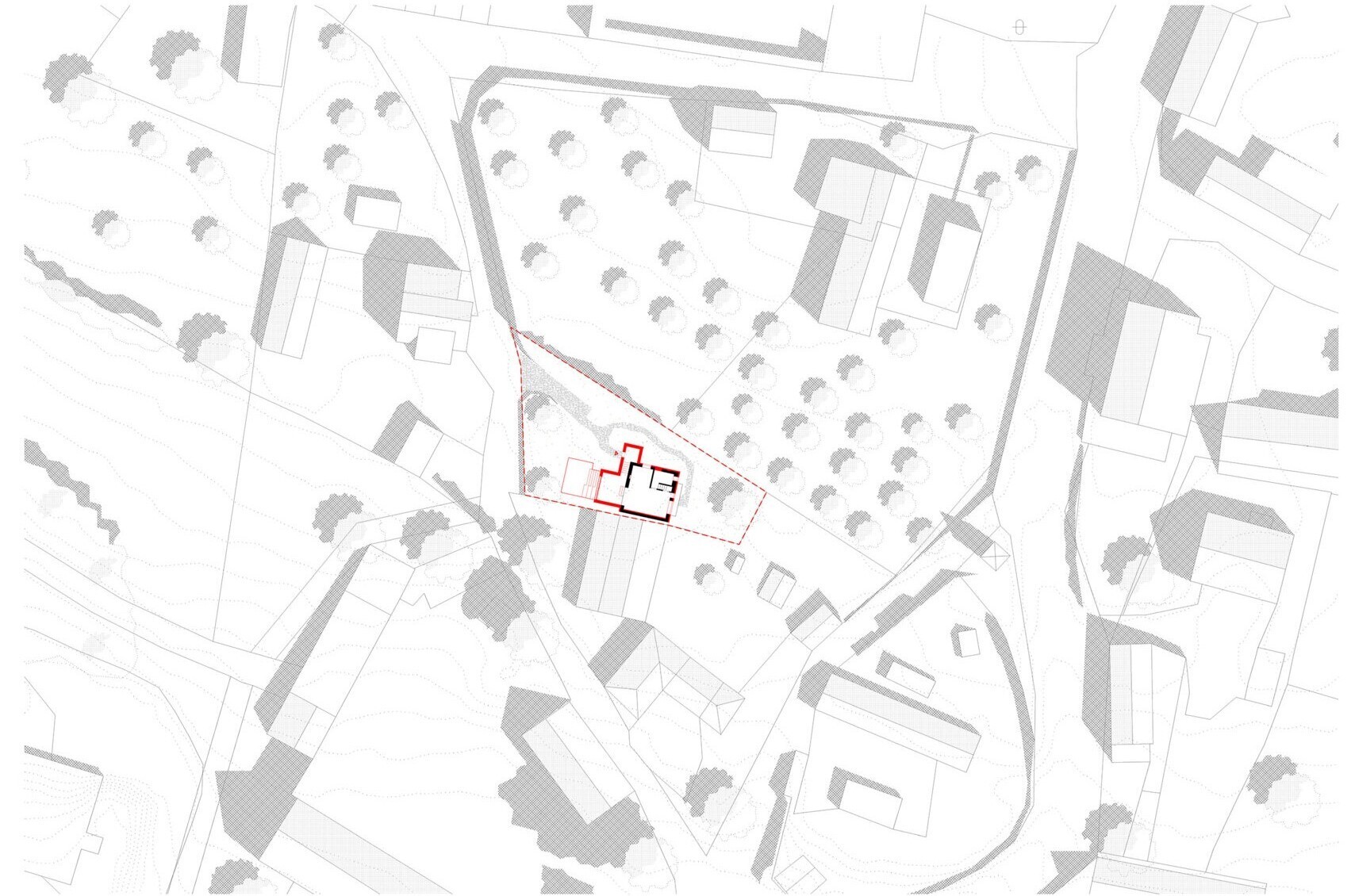 Explore the architectural drawings for this renovation and extension in Ne?ín, Czech Republic, by Facha architekti. Plans and sections show how the new timber addition expands the raised ground floor while leaving much of the original house intact.
