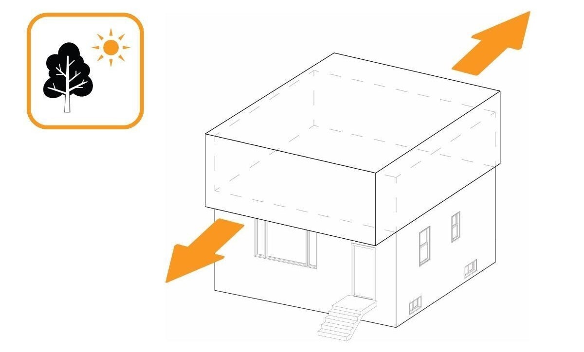 Explore the architectural diagrams and floor plans of #7StarGeneral_House in Ottawa, showing how a modest post-war house was transformed into a contemporary two-story family home.