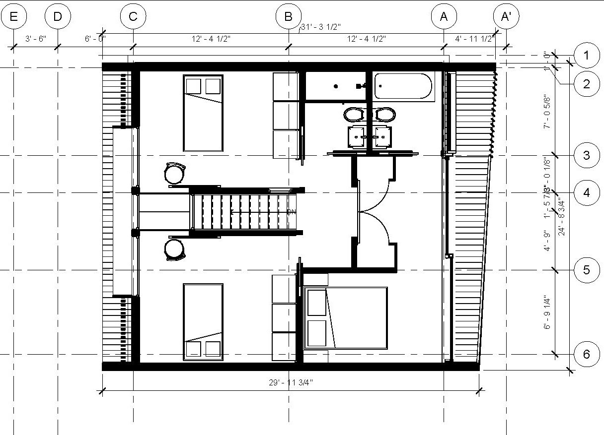 Explore the architectural diagrams and floor plans of #7StarGeneral_House in Ottawa, showing how a modest post-war house was transformed into a contemporary two-story family home.