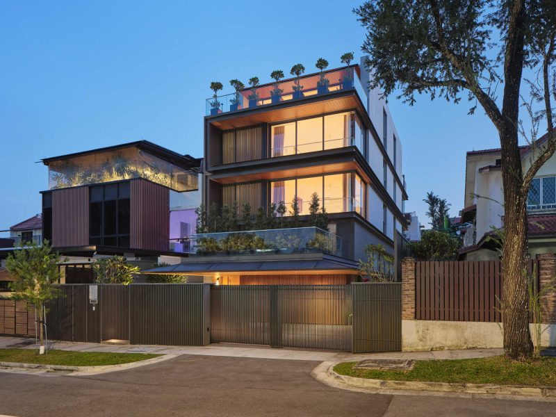 Inside A Singapore House With A Hidden Bar, Floating Staircase, and Private Cinema