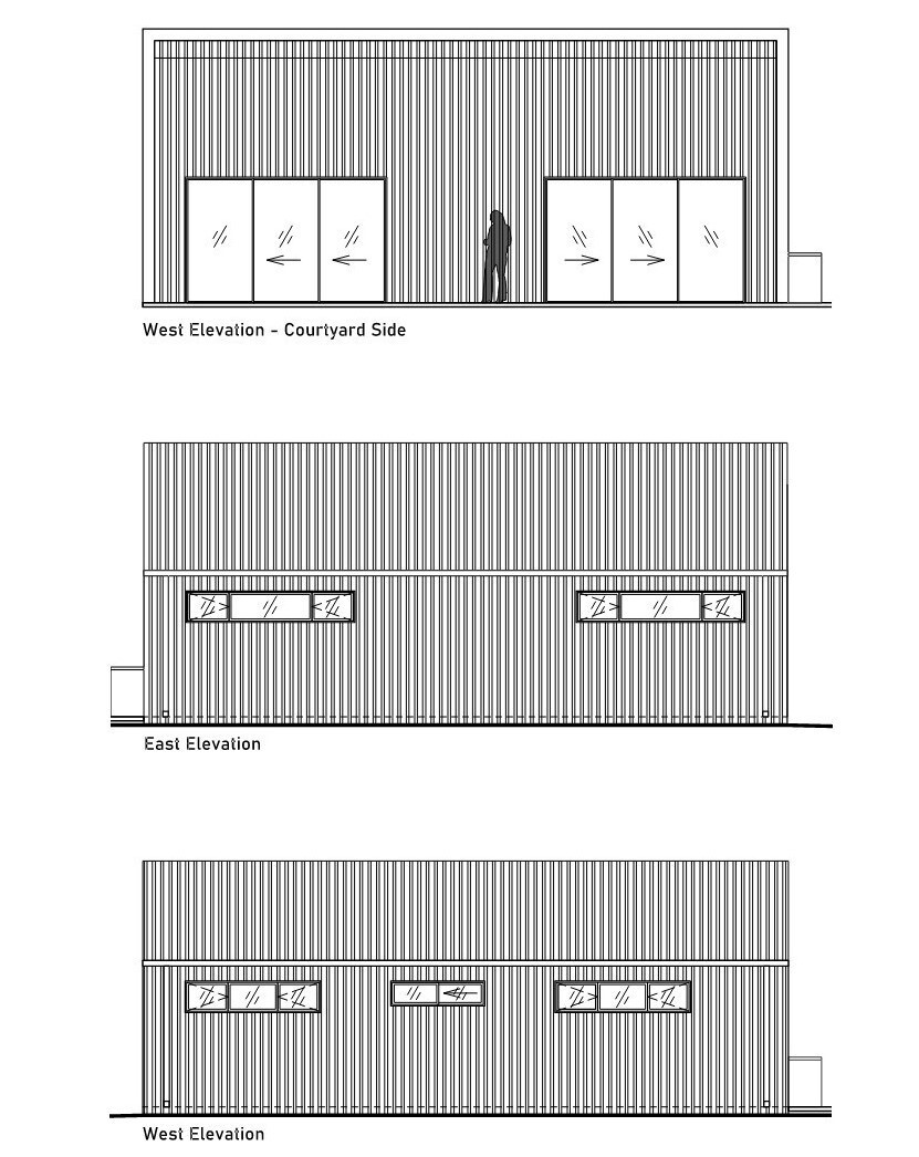 Explore the architectural drawings and floor plans of Serentha Cabin by ORTO STUDIO in Baja California, Mexico. Site plans, elevations, building sections, and ventilation diagrams reveal the layout of this minimalist two-volume cabin and its climate-responsive design.