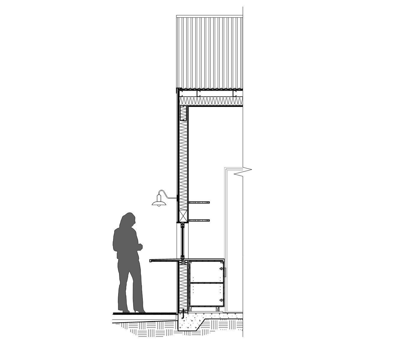 Explore the architectural drawings and floor plans of Serentha Cabin by ORTO STUDIO in Baja California, Mexico. Site plans, elevations, building sections, and ventilation diagrams reveal the layout of this minimalist two-volume cabin and its climate-responsive design.